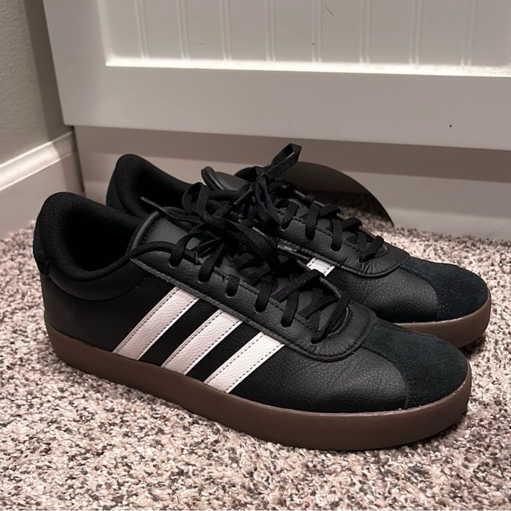 Girls black adidas sneakers